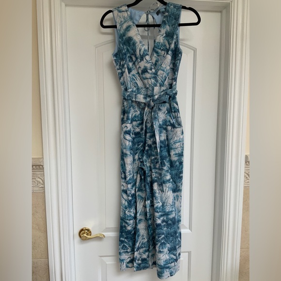 Anthropologie Eva Franco landscape Linen jumpsuit - Picture 7 of 9